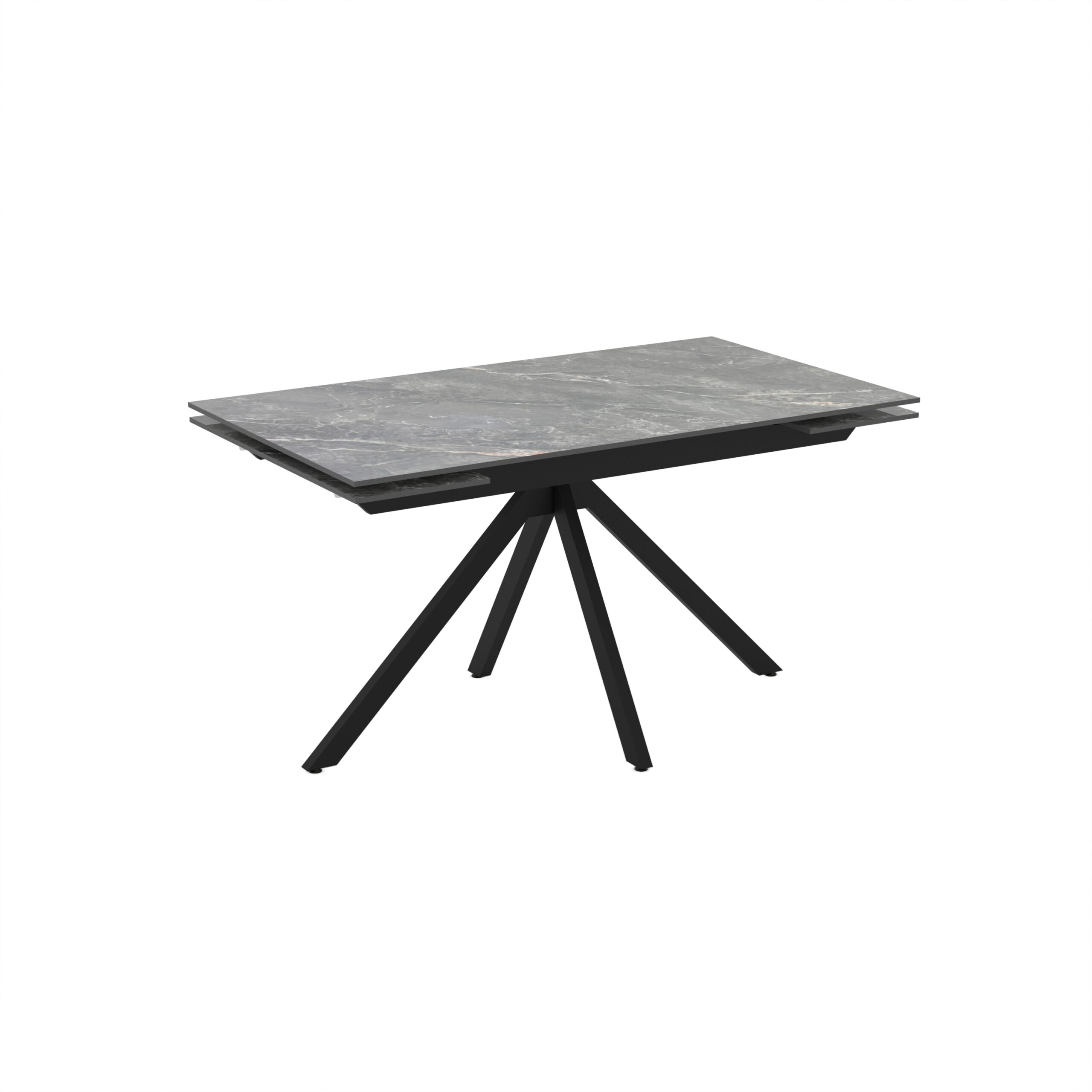 Stačiakampis išskleidžiamas valgomojo stalas Perla 140 / Keramika - Shadow