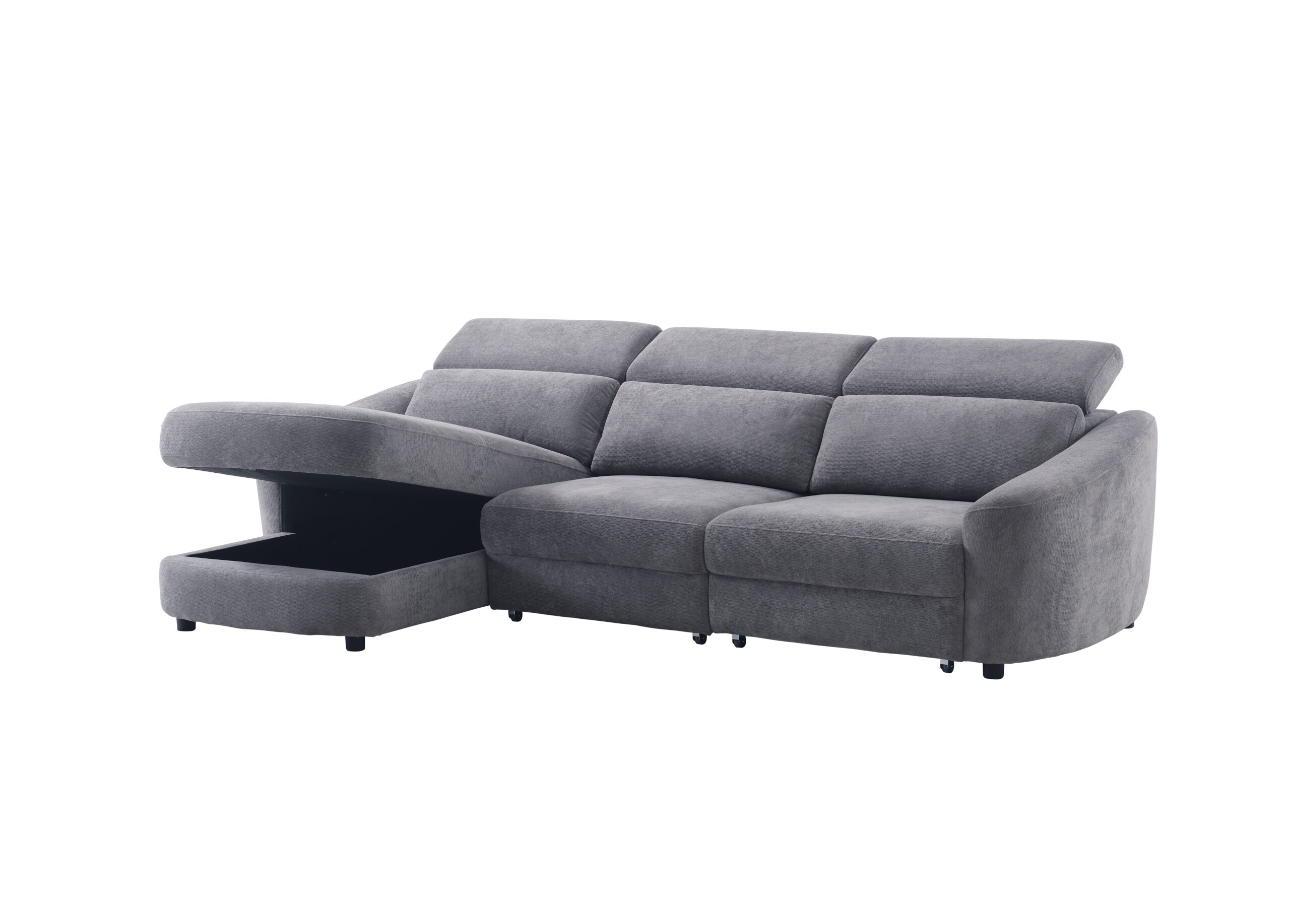 Kampinė trivietė sofa SEDONA LV, Tamsiai pilka - Vaizdas 6