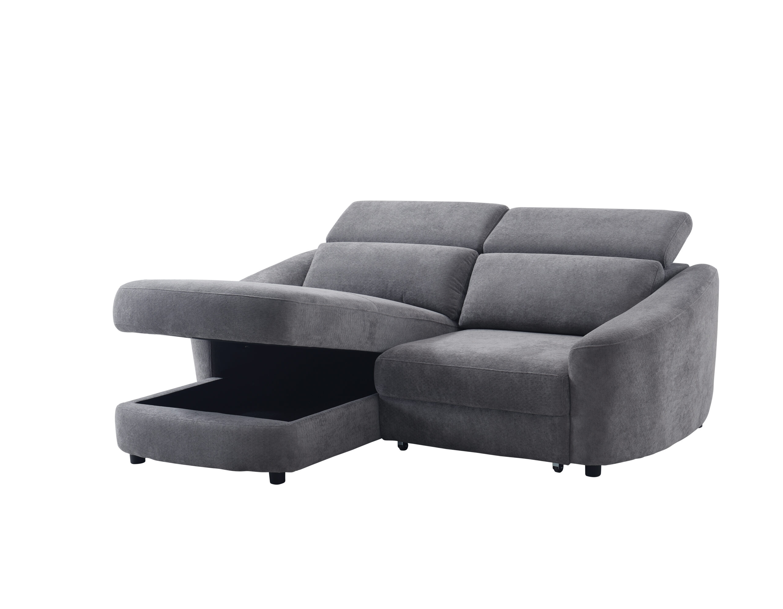 Kampinė dvivietė sofa SEDONA LV, Tamsiai pilka - Vaizdas 6