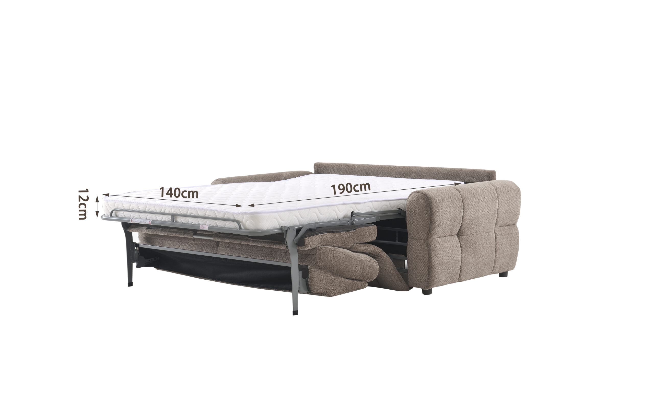 Trivietė sofa su miegamu mechanizmu SOFIA MILLENIUM-03, Šviesiai pilka - Vaizdas 6