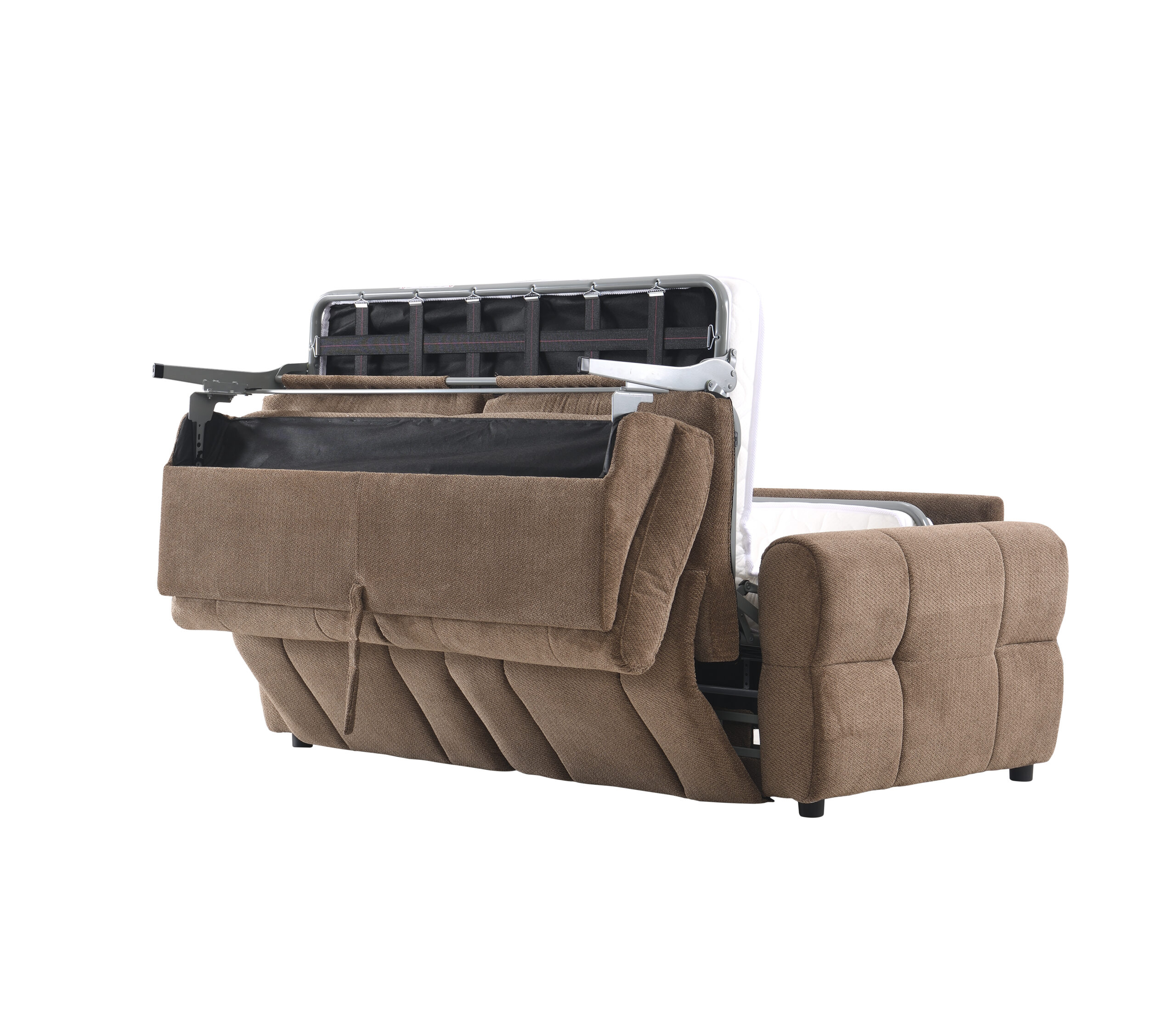 Trivietė sofa su miegamu mechanizmu SOFIA MILLENIUM-04, Ruda - Vaizdas 4
