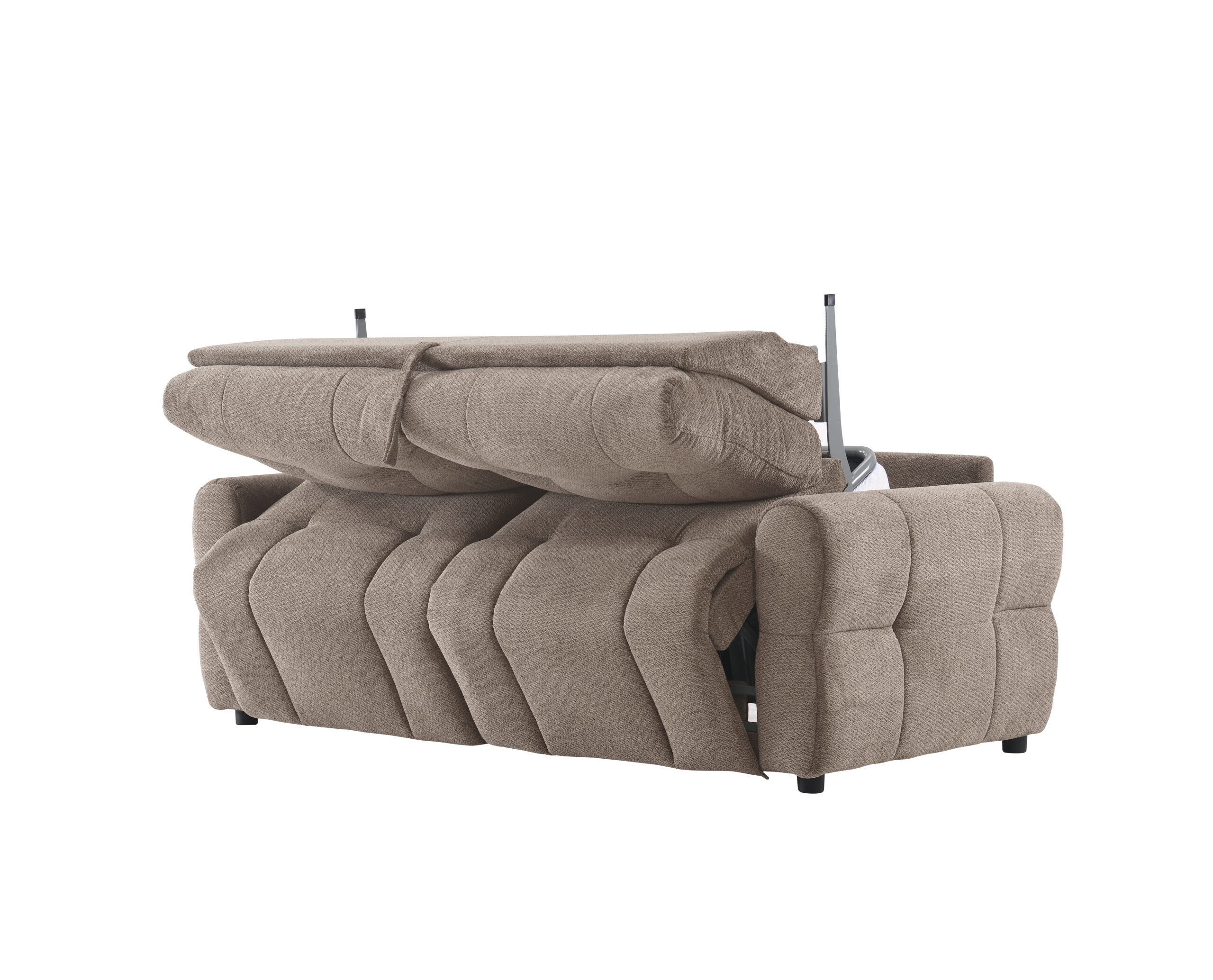 Trivietė sofa su miegamu mechanizmu SOFIA MILLENIUM-03, Šviesiai pilka - Vaizdas 3