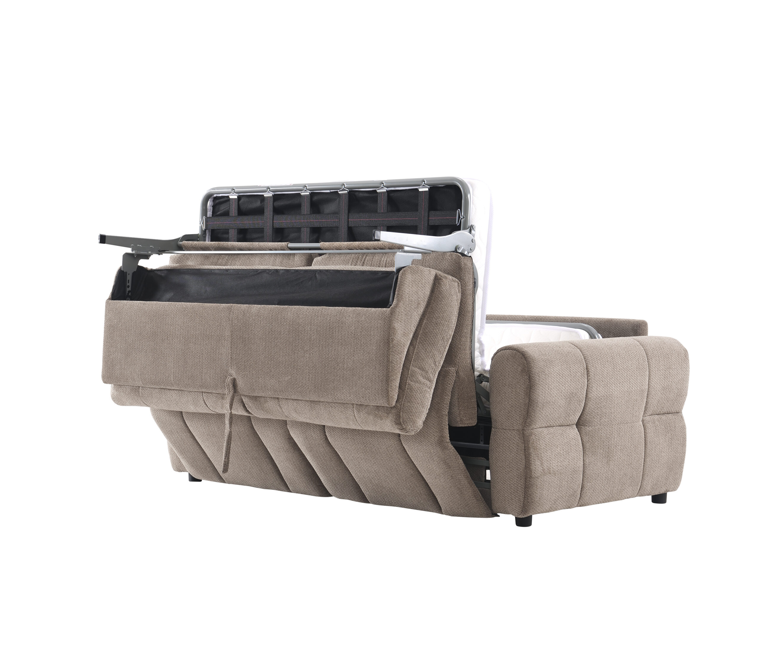 Trivietė sofa su miegamu mechanizmu SOFIA MILLENIUM-03, Šviesiai pilka - Vaizdas 4