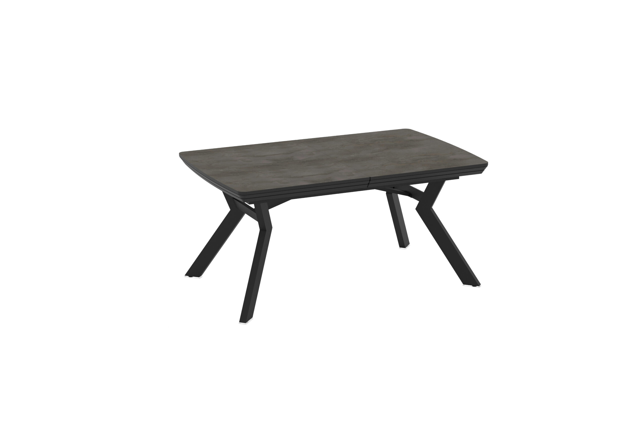 Išskleidžiamas valgomojo stalas Robat 160 / Irony Melamine, Pilkas (marmuro raštas)