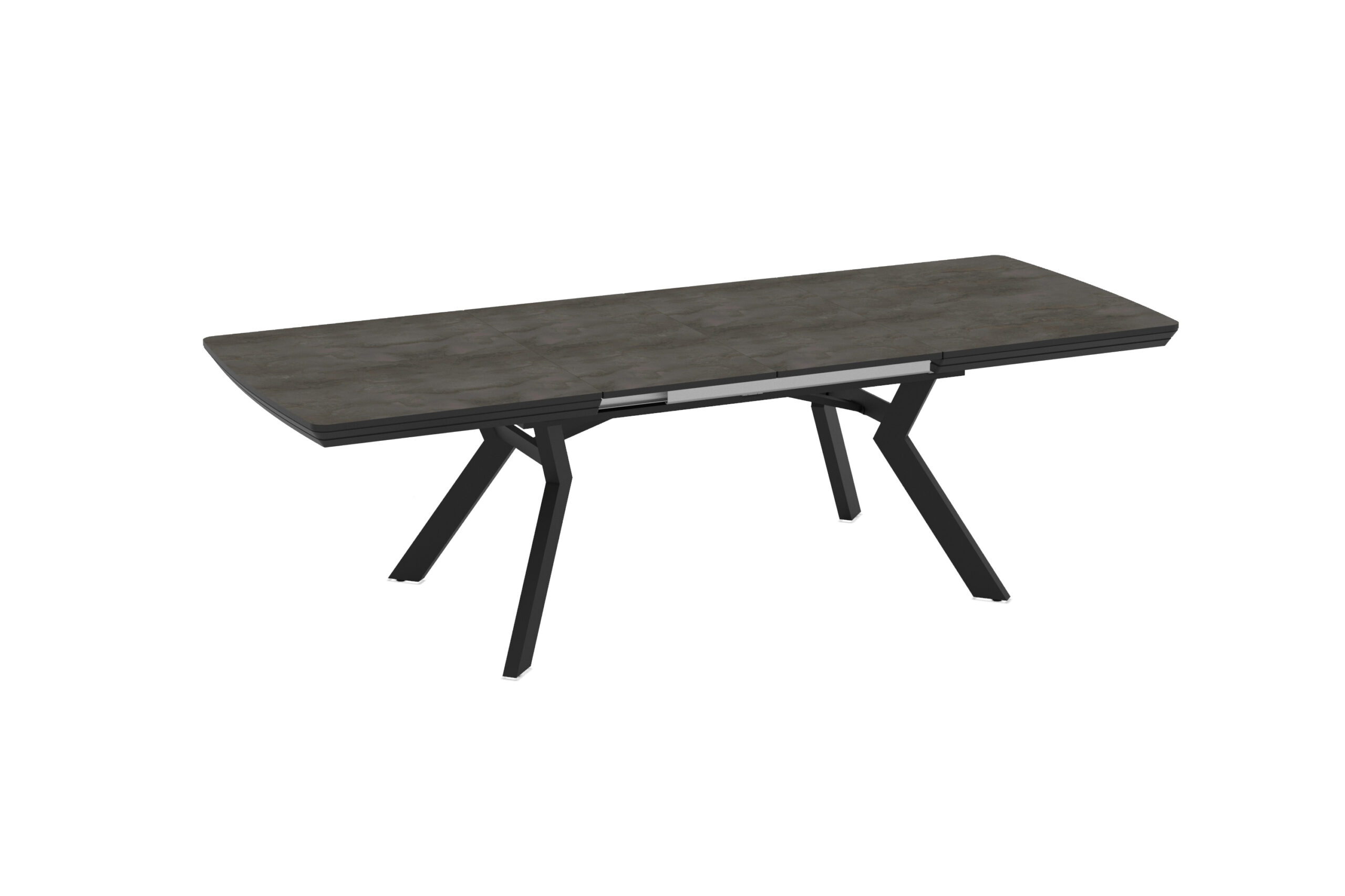 Išskleidžiamas valgomojo stalas Robat 160 / Irony Melamine, Pilkas (marmuro raštas) - Vaizdas 5