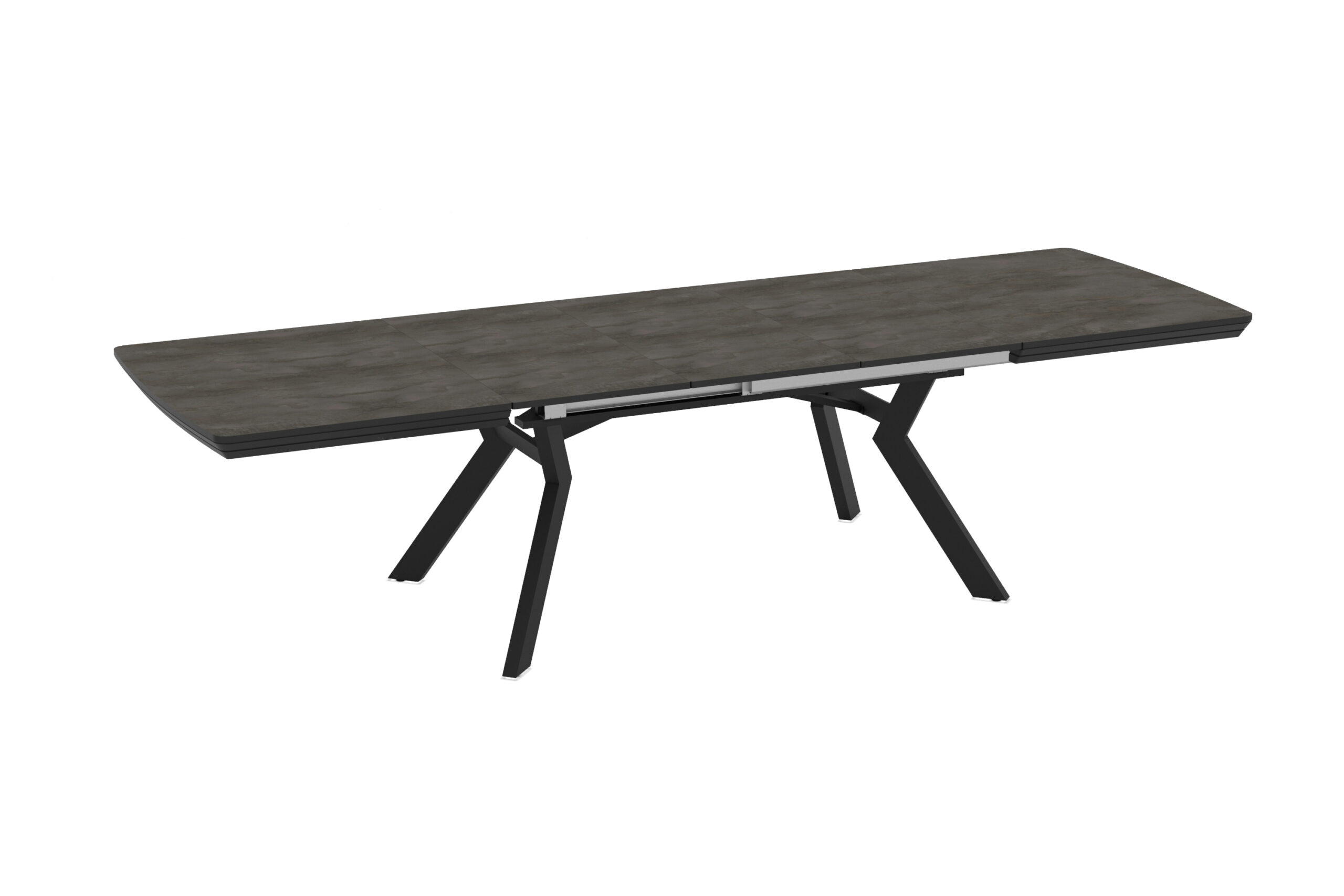 Išskleidžiamas valgomojo stalas Robat 160 / Irony Melamine, Pilkas (marmuro raštas) - Vaizdas 6