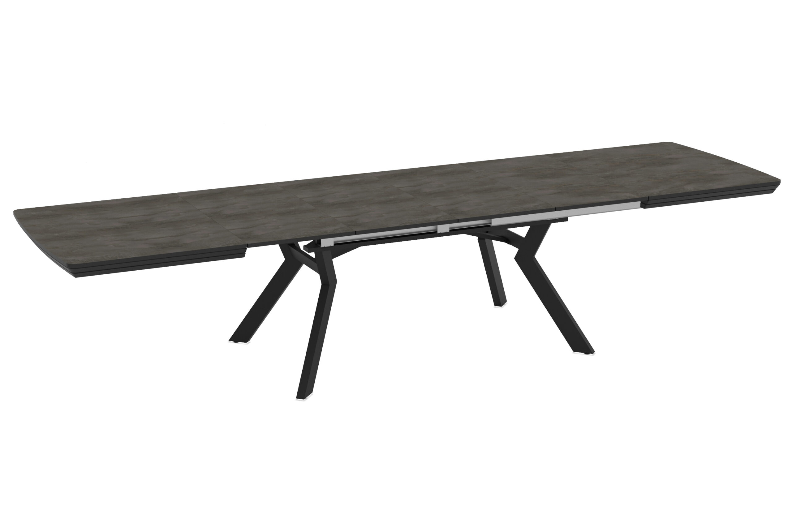 Išskleidžiamas valgomojo stalas Robat 160 / Irony Melamine, Pilkas (marmuro raštas) - Vaizdas 7
