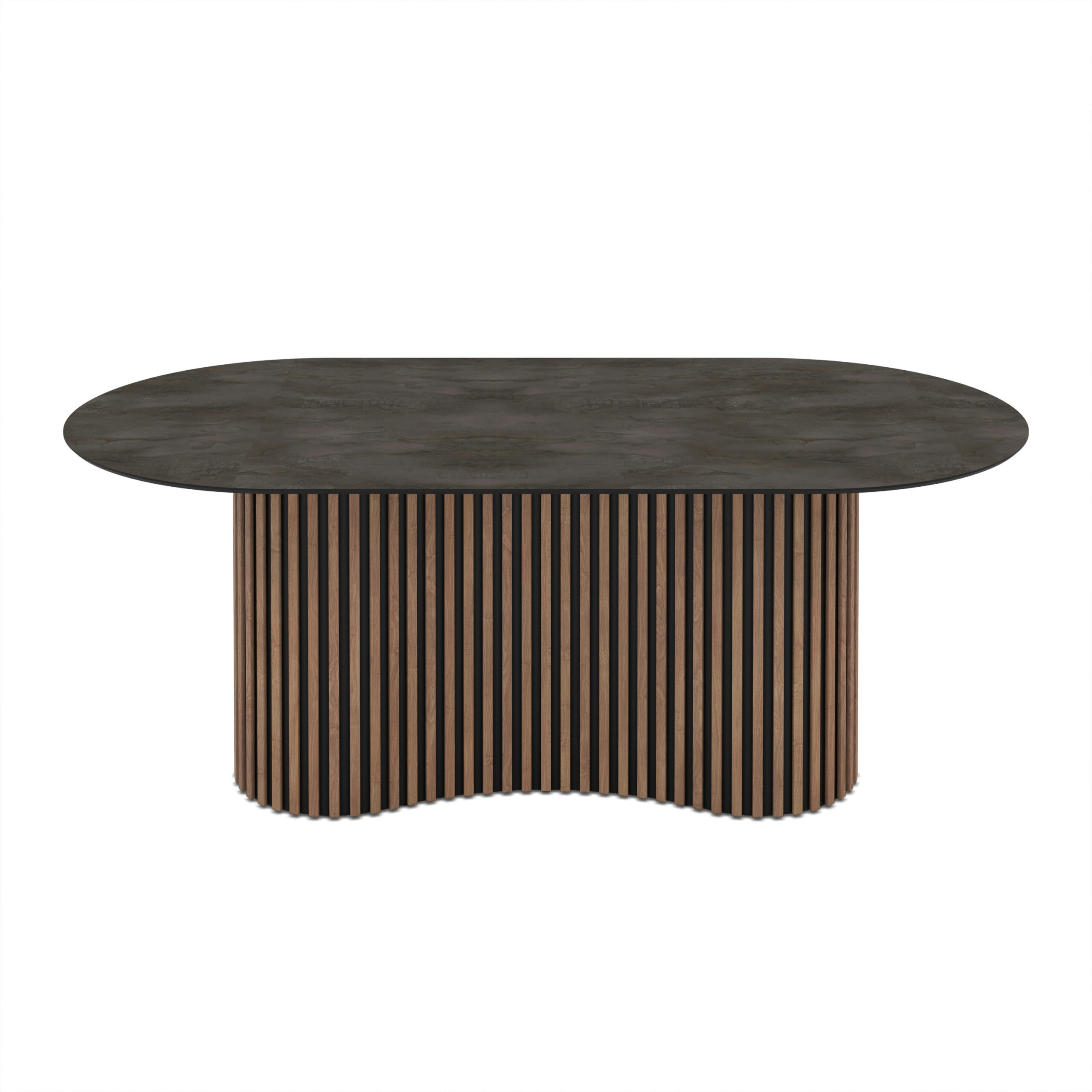 Valgomojo stalas Oscar 200 / Irony Melamine, Tamsiai pilkas (marmuro raštas) - Vaizdas 2