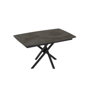 Išskleidžiamas valgomojo stalas Katrin 138 / Irony Melamine, Pilkas (marmuro raštas)