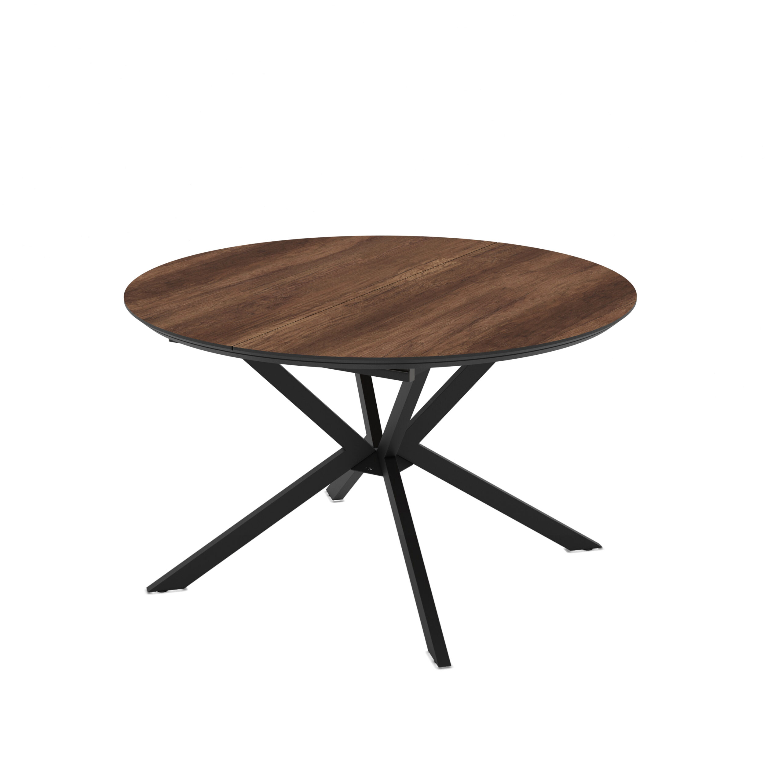 Išskleidžiamas valgomojo stalas Dobok 126 Table / Barok, Tamsiai rudas (medienos imitacija)