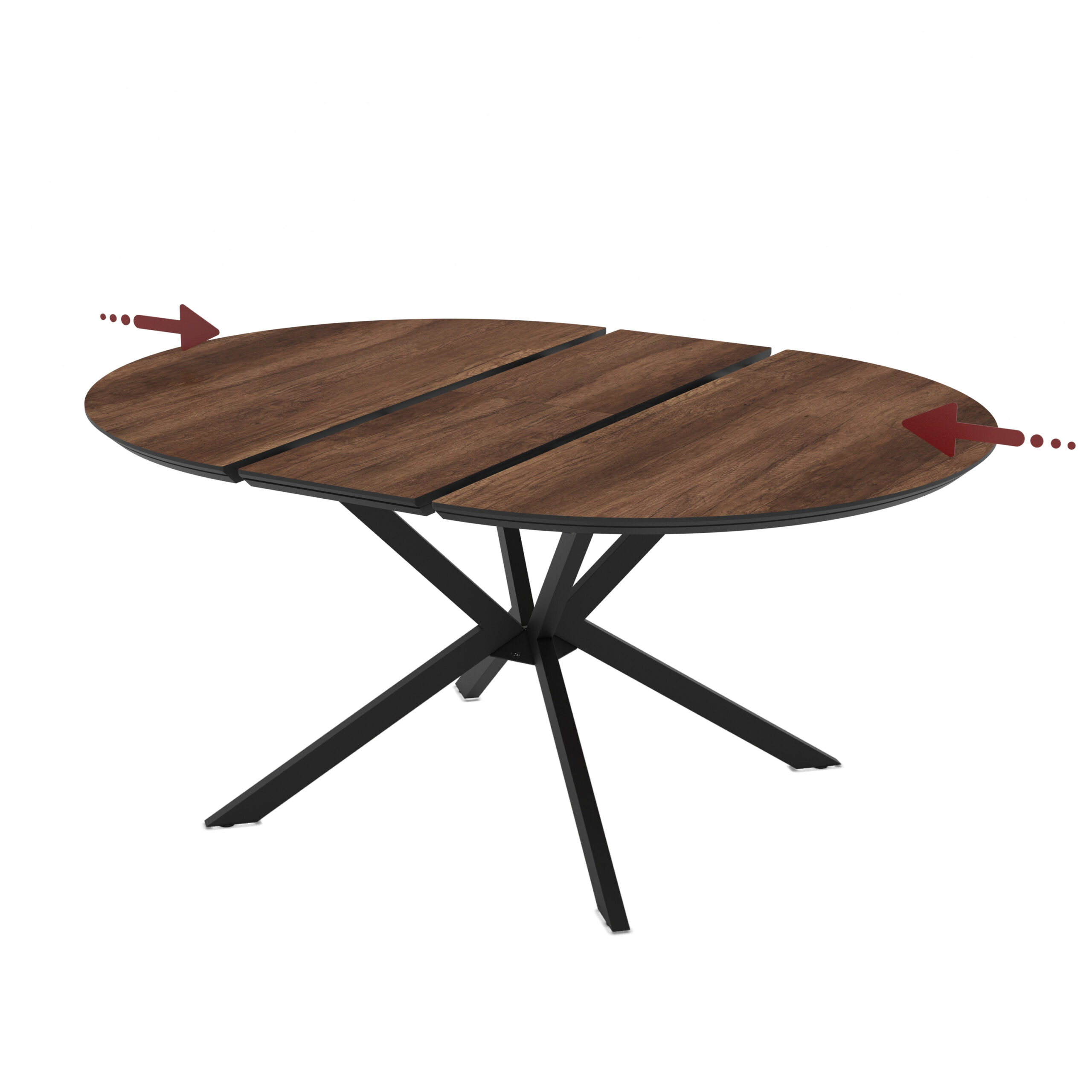 Išskleidžiamas valgomojo stalas Dobok 126 Table / Barok, Tamsiai rudas (medienos imitacija) - Vaizdas 4
